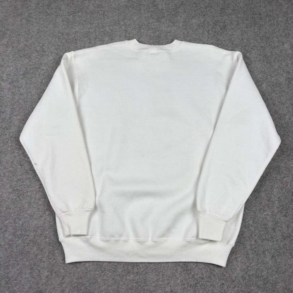 Russell Athletic Sweatshirt Mens L White Vintage 80s Train Graphic‎ Made In USA - Picture 8 of 13